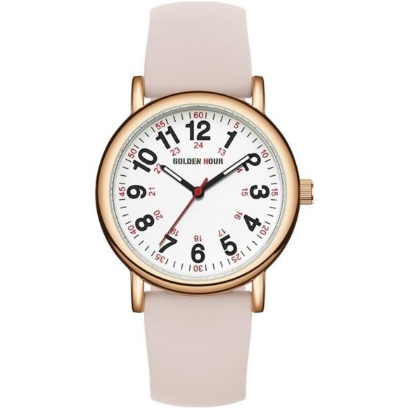 GOLDEN HOUR Waterproof - Military Time Luminouse Easy Read Dial